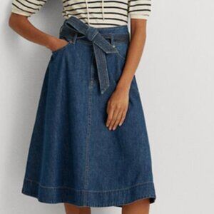 Lauren Ralph Lauren Black Label Denim Skirt Size 2